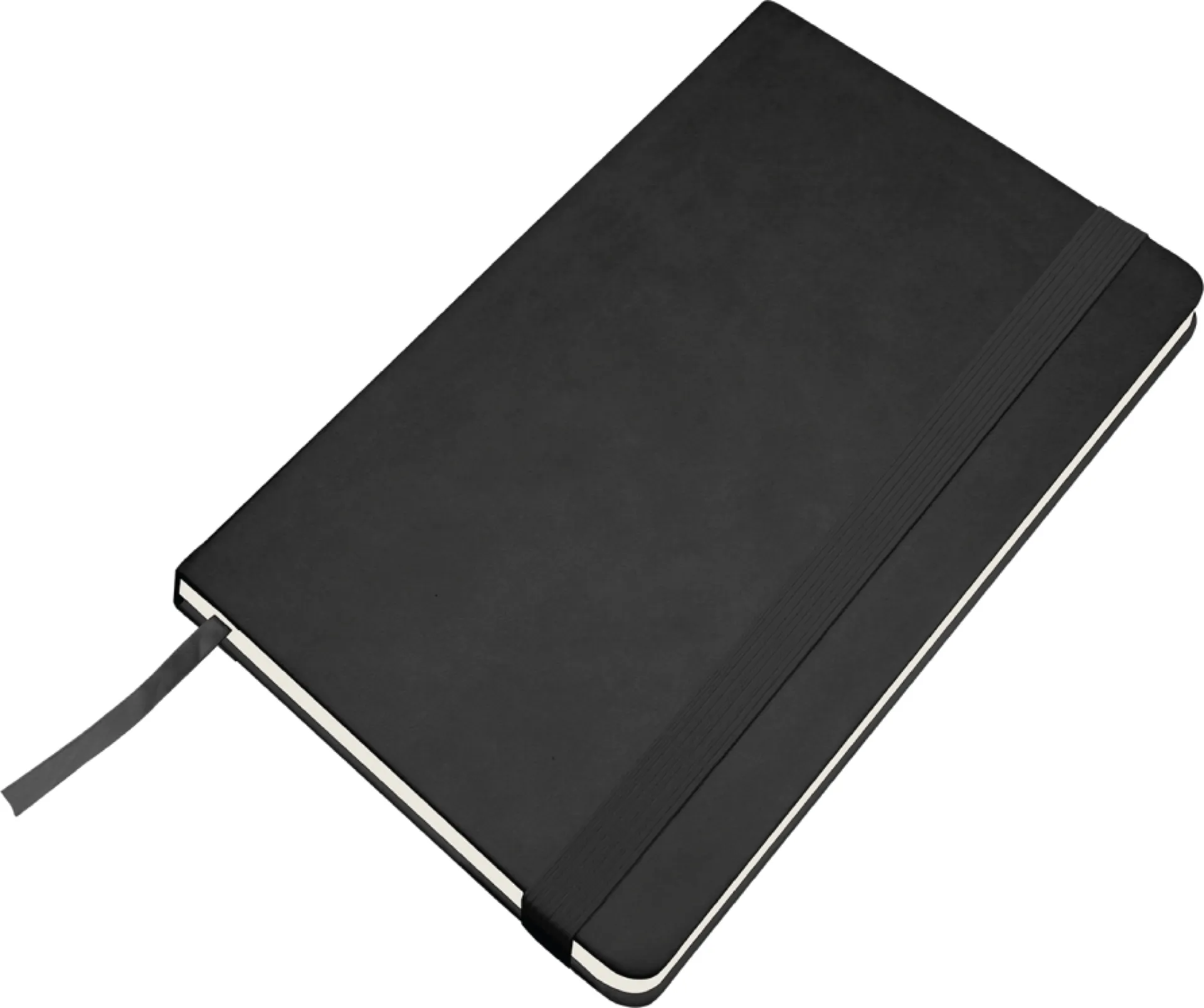 Leather A5 notebook (Black) logo