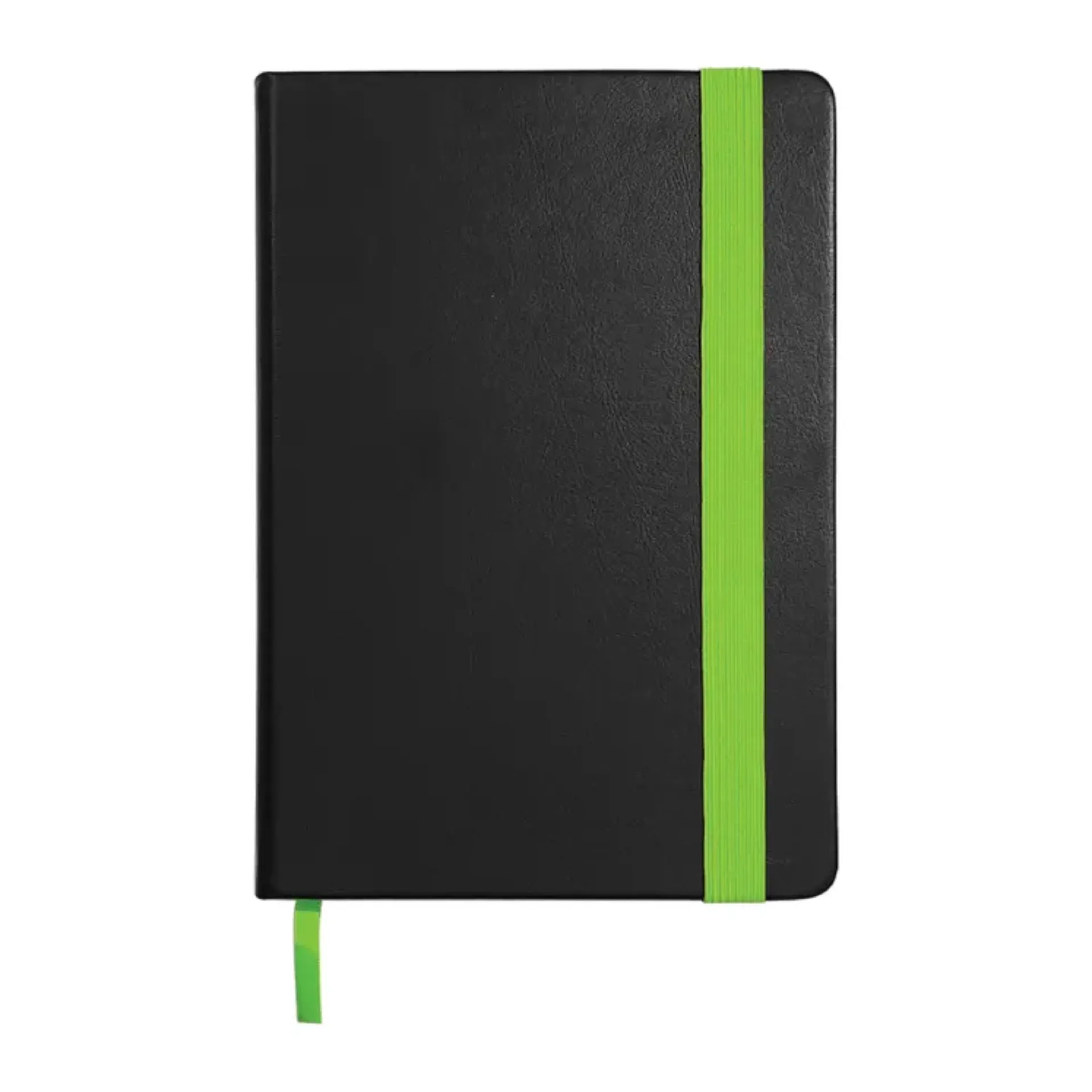 PU Leather A5 Notebook (Black with Green Ribbon)Poster