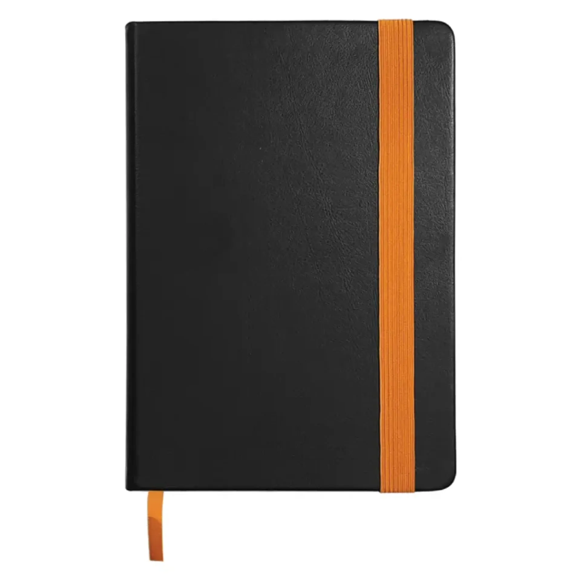 PU Leather A5 Notebook (Black with Orange Ribbon)Poster