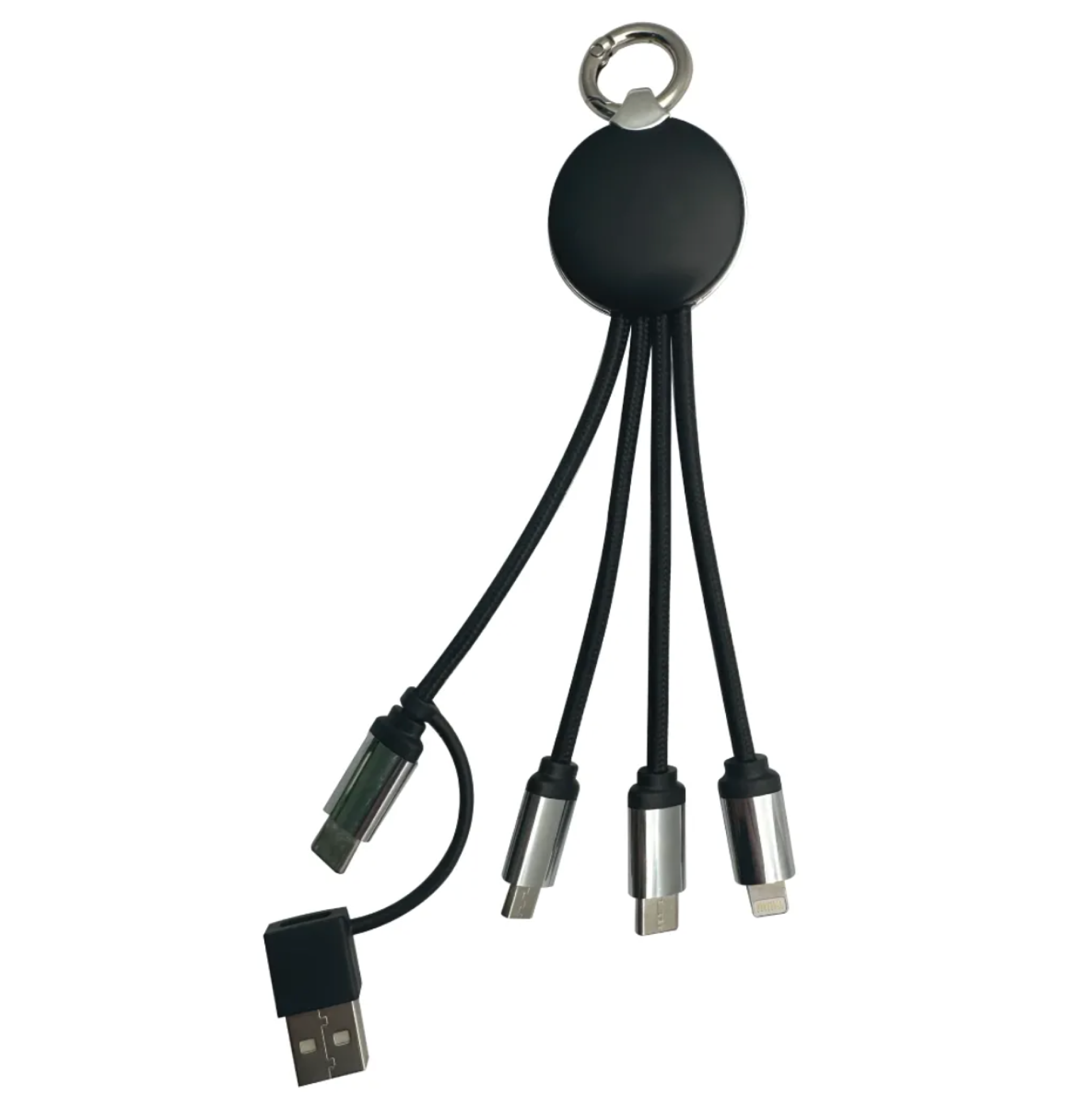 4-in-1 Light Up Logo Charging Cable with Type-C USB logo